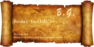 Bodai Gellén névjegykártya